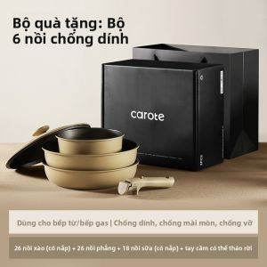 CAROTE | Bộ Nồi Chống Dính Titanium Tháo Rời Quà Tặng