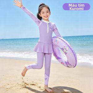 Disney | Bộ Đồ Bơi Dài Tay Dài Chân Phong Cách Tách Lẻ Cho Bé Gái Màu Hồng