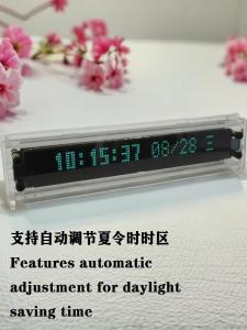 Modern Minimalist VFD Page Turn Clock Support Summer Time Vacuum Fluorescent Display Screen Satellite Timing Home Decor Clock