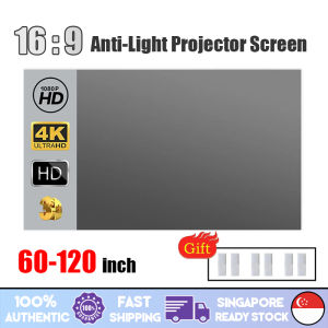 🇸🇬[Ready Stock] Projector Screen Foldable 4K HD Movie Curtain Portable Projector Screen Wall 60/72/84/100/120 inch Anti-light Curtain For Home Theater Outdoor Indoor 投影仪抗光幕布