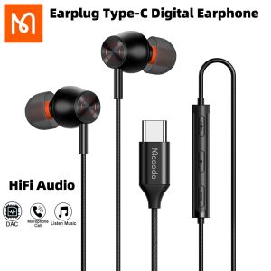 （For iPhone 15 Series）Mcdodo Earplug Type-C Digital Earphone Original Sound Quality Comfort Design & Enjoy Music Compatible with any type-c interface devicessuch as Huawei mate 60 pro X5 Samsung S23 Xiaomi 13 Note 13 Pro OPPO MeizuHonor Apple