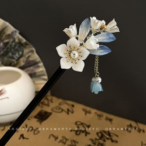 Phong Cách Trung Hoa Mới Phụ Kiện Tóc Nữ Gỗ Đen Đàn Hương Hoa Phụ Kiện Tóc Trang Trí Đầu Thời Trang Phong Cách Cổ Điển