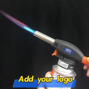 Butane Gas Blow Torch Adjustable Flame Gun Head Auto Ignition Gas Burner Flamethrower Multipurpose Lighter / Pemetik Api