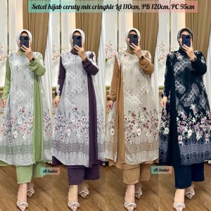 setcel tunik ceruty mix kringkel premium