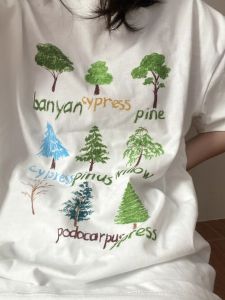 เสื้อยืดแขนสั้นผ้าฝ้ายแท้สำหรับผู้ชายและผู้หญิง ทรงหลวม ทรงฮิปสเตอร์สไตล์เกาหลี ทรงหลวม ทรงเข้ารูป เสื้อคอกลม แขนสั้น ทรงปกติ