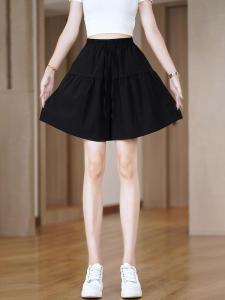 Summer Thin Casual Loose plus Size Five-Part Skirt Shorts Womens Lazy Style Quick Dry Short Pants Loose Meat Concealing Four-Part Skirt