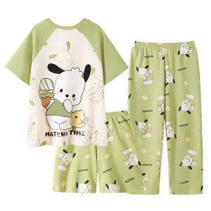 MiiOW | ชุดนอนเด็กผู้หญิงผ้าฝ้ายแท้ ชุดนอนฤดูร้อน ชุดนอนหลวมๆ ระบายอากาศได้ดี ชุดนอนเด็กผู้หญิง MiiOW คอลเลกชั่นฤดูร้อน 2025