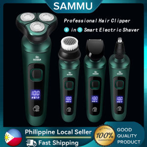 SAMMU USB Rechargeable Electric Shaver LED Display Razor Shaver for Men Hair Clipper For Men Beard Trimmer Low Noise hair clipper Waterproof Wet/Dry Shaver Electric Clippers