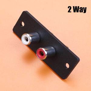 1/2/5pcs 2/4 Way RCA Female Jack Connector Terminal Wall Panel Plate Input Phono Chassis Socket Audio AV Adapter