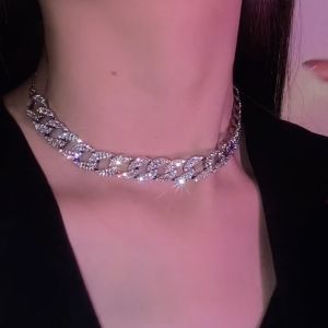 Cuban Necklace for Women Ins Hip Hop Trendy Fancy Clavicle Chain Street Cool Chunky Chain Necklace Accessories New Trendy New Arrival