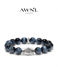 Hamsa Hand Sterling Silver Hawks Eye Bracelet