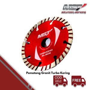 MST Mata Potong Keramik Turbo Kering 110mm RED TURBO DIAMOND BLADE Pemotong Granit Marmer Essenza Granito Platinium