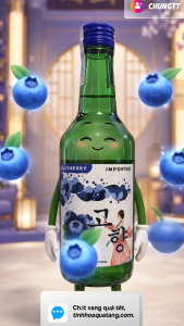 Rượu Soju Gohyang vị việt quất - Blueberry 12% VOL 360ML chai