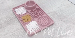 【Mi Pet Lover】Lick Mat for Dogs Slow Feeder Licking Mat with Suction Cups for Food and Water  Silicone Feeding Mat