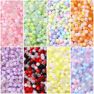 150 Pcs 4 x 4 mm Acrylic Multicolour Bead for DIY Beads For Necklace Bracelet Jewelry Making Accessories Kit Set Beads Set Cartoon Hand Jewellery
