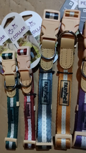 1-6pcs High Quality Adjustable Nylon Stripe Nunbell Collar for Pets Dogs