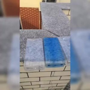 Double-Sided Corrugated Brick Transparent Partition Wall Atmosphere Wall Porch Bathroom Dining Room Transparent Square Brick Blo