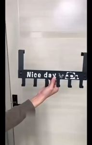 Gantungan Baju Tas 6 Kait Hook Nice Day Cantolan Pintu Serbaguna Rumah Pemyimpan Organizer Dinding Topi Pakaian Tas