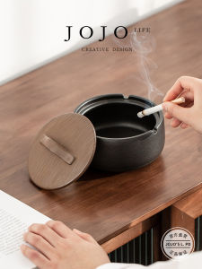 Large Size Retro Ashtray Dustproof JOJOS L PD.Group Ceramic Creative Gift for Office Living Room Festive Supplies