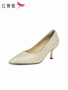 Reddragonfly | Pointed High Heels Womens Wedding Shoes Champagne