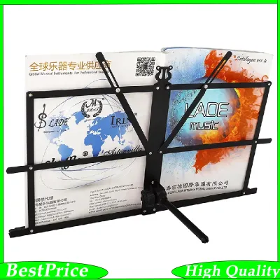 Desktop Portable Folding Sheet Music Stand Black Foldable Music Stand Holder Bracket For Musical Instrument Accessories