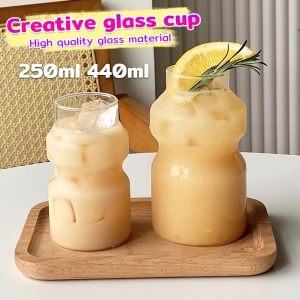250ml 440ml Drinking Glass Cup Creative Tea Bottle Juice Milk Cups