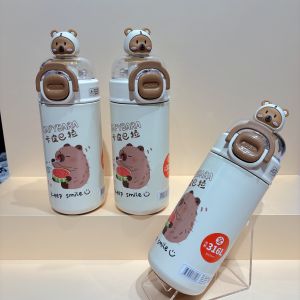 Cốc Nước Cách Nhiệt Bằng Thép Không Gỉ 316 Dễ Thương Có Ống Hút Cốc Nước Di Động Cho Nữ Cốc Nước Đựng Thức Uống 330ml