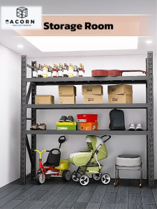 【SG Ready Stock】Heavy Duty Boltless Steel Rack 300kg Load Capacity Adjustable Metal Storage Shelf Organizer Anti-Rust Multipurpose Rack for HDB Kitchen Shop Warehouse Office Garage Home Storage Display Durable Industrial Shelf with Strong Support