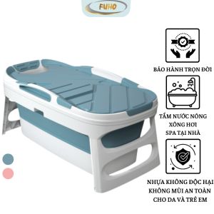 Bồn tắm gấp gọn thông minh cho người lớn FUHO chất liệu nhựa PP và hạt nhựa TPE có thể làm bể bơi cho bé đổi trả miễn phí