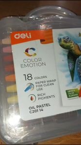 Crayon Oil Pastel Deli C201 04-24 12 18 24 Warna