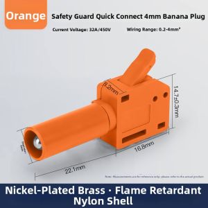 kuicc | Gold Plated Flame Retardant Banana Connector 4mm