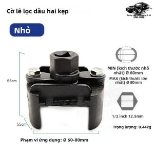 Cờ Lê Thép Có Thể Điều Chỉnh 60-105mm Dụng Cụ Tháo Lọc Dầu Ô Tô Lọc Nhiên Liệu Cho Xe Tải Xe Máy - Phụ Kiện Sửa Chữa Tháo Lắp