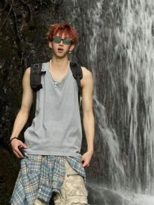 เสื้อกั๊กแขนกุดผ้าฝ้ายแท้สำหรับผู้ชาย สไตล์ฤดูร้อน ทรงหลวม คอกลม เสื้อยืดคอตตอน ทรงลำลอง เสื้อชั้นใน