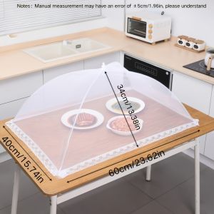 Food Cover Mesh Folding Washable Flies Tables Cover Insect Proof Protective Dish Covers Home Kitchen Storage Accessaries