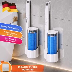 MIVOFIVO | Effortless Wall-Mounted No-Dead-Corner Toilet Brush