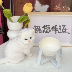 BD Flying Saucer Pet Bowl Ceramic Cat Dish Dog Water Bowl High-legged Cat Food Tray Increased Height Feeder for Cats And Dogs