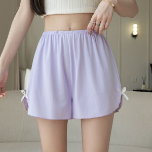 Miiow | Womens Loose Ice Silk Safety Shorts Summer 2024 New Outwear Anti-Light Large Size Home Base Shorts Casual Thin Material