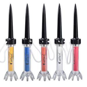 Magnetic Golf Tees with Anti-Lost Lanyard 360° Rotating Durable Plastic Tees Multi-Color Pack Golf Practice Improve Your Golf