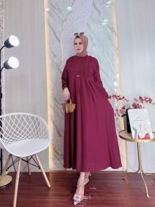 GAMIS INARA DEWASA JUMBO BAHAN POLO LINEN
