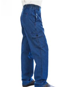 Summer Thin Cotton Denim Work Trousers Loose Straight Leg Wear Resistant Multi Pockets Mens Workwear Comfortable Factory Uniform