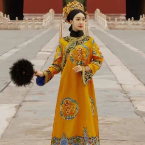 Qing Dynasty Empress Costume Flag Dress Ancient Palace Lady Stage Costume Photography Traditional Chinese Ethnic Womens Dress