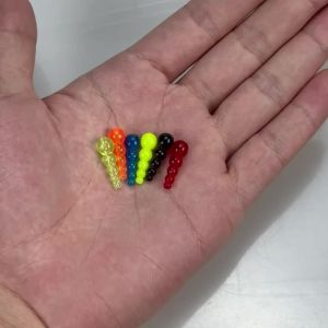 MNFT 60Pcs Hard Plastic Fishing Beadsfishing Lure positioning Sliding Float Bead Blocking Device Fishing Accessories