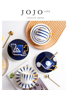 Japanese Style Ceramic Coffee Cup And Plate Set Creative Home Use JOJOS L. PD Qingyao