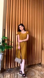 Daster Summer Dress Babydoll Outfit Kekinian / Dress Wanita crinkle airflow Midi Pendek