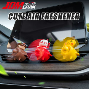 JDMGRAM Cute Cartoon Car Air Freshener Pikachu Bear Pilot Vent Perfume Clip Auto Air Outlet Propeller Fragrance Diffuser Decoration Automotive Interior Accessories