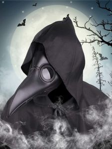 Halloween Anime Role-playing Vampire Black White Bird Mouth Mask Makeup Dance Pairing Performance Accessories