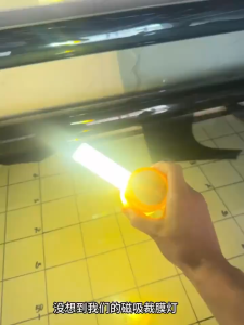 KADELI Car Film Cutter Magnetic Lamp Magnetic Rechargeable Work Light for Automotive Window Tint Installation