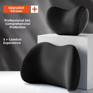 Keluojing | Upgrade Car Headrest Lumbar Support Set Memory Foam Neck Protection