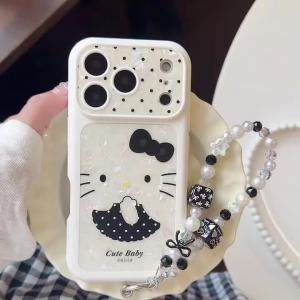 Sanrio | Ốp Điện Thoại Hoạt Hình Hello Kitty Dễ Thương Cho iPhone 18 Pro Max 17 Pro Max 16 Pro Max Tương Thích Với iPhone 18 17 16 15 Pro Max Chống Xước Chất Liệu Nhựa Sơn Màu.