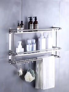 Kệ để đồ Nhà Tắm Inox 304 Cao Cấp 1-3 TầngGiá treo khăn nhà tắm treo tườngkhả năng chịu lực tốt